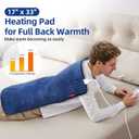 Comfytemp Extra Large Heating Pad for Back & Period, 33''x 17'' King Size FSA Eligible Pack, Birthday Gifts for Women Men Mom Dad & Mother Day Gift, HSA Electric XL Heat Wrap for Body, Washable, Blue