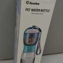 Cibaabo Dog Water Bottle with Food Container, Travel Puppy Water Bowl, Portable Pet Dispenser, Dog Stuff Accessories Items, Puppy Essentials Necessities for Yorkie Chihuahua Cat Walking and Hiking (19oz, #03 Dark Blue)