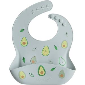 Loulou Lollipop Soft, Waterproof Silicone Feeding Bib for Babies and Toddlers Avocado