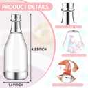 Cunhill 18 Pcs Mini Champagne Bottles Container Bulk Plastic Small Champagne Candy Bottles DIY Favor Mini Candy Jars Wedding Favors for Wedding Bridal Baby Shower Birthday (Clear and Silver)