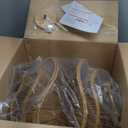 Arturesthome 19.68" Boho Coastal Rattan Pendant Light Multi-Level Woven Rattan Chandelier Wicker Ceiling Light Pendant Lampshade for Dining Room Hallway Foyer