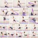 Pilates Ring Fitness Circles Set, High Resistance Yoga Ring Pilates Equipment Set for Women Includes Pilates Ring, 9 Inch Small Exercise Ball, 5 Resistance Bands at Home Pilates Workout Set (purple)