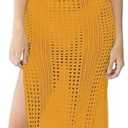 Bsubseach Womens Swimsuit Crochet Cover Up Sleeveless Bikini Swimwear Bathing Suit Beach Dress