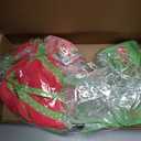 Janinka 12 Pcs Pink and Green Christmas Bows Decoration 6 Inch Large Bows for Christmas Tree Wreaths Gift Wrapping Garland Ribbons Ornaments Fireplace Front Door Staircase Decor Holiday Party Crafts