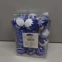 Joiedomi 24 Pcs Christmas Ball Ornaments, Blue & White 2.3 Deluxe Delicate Painting & Glittering Shatterproof Christmas Tree Ornaments for Wreath Garland Holiday Indoor Party