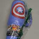 Silver Buffalo Marvel Captain America Shield Double Walled Stainless Steel Tumbler with Handle and Straw, Fits in Standard Cup Holder, 40 Ounces