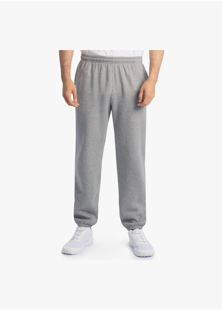 Fruit of the Loom Eversoft Fleece Elastic Bottom Sweatpants with Pockets, Relaxed Fit, Moisture Wicking, Breathable, Size Large