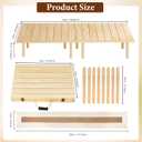 60" X 30" Boho Low Wooden Picnic Table, Folding Picnic Table with Boho Table Runner, Portable Wooden Table for Camping, Beach, Garden, Wedding,Party (Seats Up to 6 People)