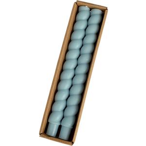 Creative Co-Op Twisted Taper Candles in Box, Blue, Set of 2