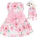 Choyaxo Floral Dog Dress Cute Dog Skirt Pet Dress Summer Pet Clothes for Puppy Small Cats, XL