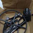 Alolo Drafting Chair,Big and Tall Office Chair with Footrest Ring,Ergonomic Chair for Counter Height and Standing Desk Comfy with Lumbar Support and Flip-up Armrests in Heavy Rolling Base,Black