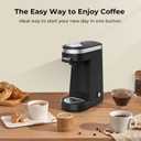 CHULUX Single Serve Coffee Maker for K Capsule, Mini Single One Cup Coffee Machine, Perfect for Small Space, Black