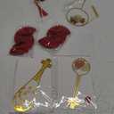 Traditional Wedding Cake Toppers Cake Decorations - Set of 8 - 2 pcs Lute, 5 pcs Fans and Double Happiness
