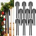 9 PCS Black Velvet Christmas Bows, Vintage Christmas Decor Large Bows for Tree, Staircase, Party, Indoor and Outdoor Ornaments