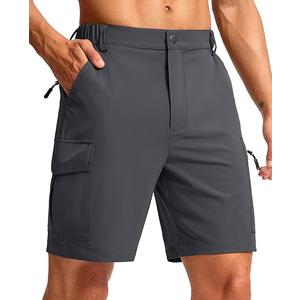 Pudolla Men's Hiking Cargo Shorts 7" Lightweight Quick Dry Casual Work Shorts for Men Summer Travel Golf with 5 Pockets, Gray XXL