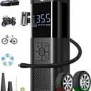 Tire Inflator Portable Tire Compressor, Cordless Tire Inflator with LED Light for Car Motorcycle Bicycle Ball, Car Accessories Essential for Men, 150PSI Air Tire Pump with Gauge