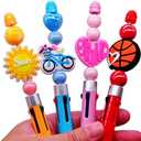 Random Different Focal Bead for Pens Bulk 50PCS Silicone Focals Bead Mixed Cute DIY Craft Loose Bead for Pen/Bracelet/Keychain/Necklace DIY Lover Gifts Party Favors