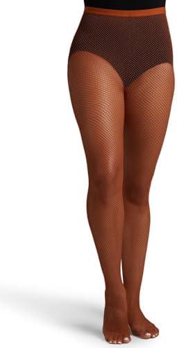 Capezio Women's Studio Basics Fishnet Seamless Tight, Size Medium, Caramel