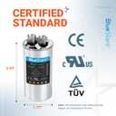 [UL Certified] BlueStars 25 uF MFD 5% MFD 370 V VAC or 440 Volt Multi-Purpose Motor Run Round Capacitor - Compatible with Air Conditioner or Heat Pump Condenser