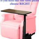 HEALTHLINE Home Adjustable Right Side Bedside Table Overbed Tray