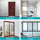 4 Piece Retractable Automatic Door Closer, Tool-Free No Punch Installation, 1000g Quiet-Closing Sliding Screen Smooth Door Closer with Steel Pull Cord for Wood Aluminum and Vinyl Doors