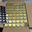 STARSIDE 48 Pack 1.5 oz Hexagon Glass Canning Jars with Gold Lids, Mini Jam Jars for Honey,Sauce,Wedding Favors,DIY Small Spice Jars. Include 1 Pen and 80 Labels.