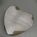 WHJY Set of 2 Porcelain Heart Shaped Bowls, 7 inches White Ceramic Dish Set for Valentines Day, Salad, Fruit, Cereal and Appetizer