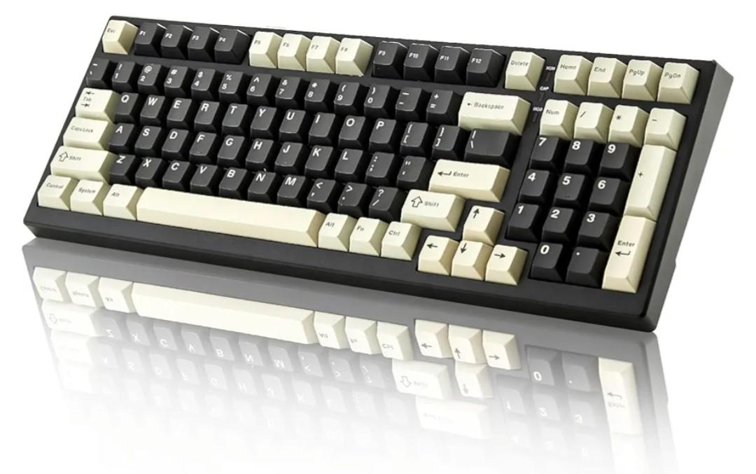 YUNZII YZ98 Gasket Mechanical Keyboard,99 Key Hot Swappable BT5.0/2.4G/USB-C Wireless NKRO 98% 1800 Layout with RGB LED Backlit for Linux/Win/Mac(Milk Switch, Black)