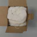 Kevin Textile Soft Plush 14x22 Inch Lumbar Pillow Cover 1 Pack, Luxury Fluffy Faux Fur Striped Flannel Rectangle Cushion Case for Couch Sofa Chair Bed Home Decor, Cream White