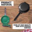 Killer's Instinct Outdoors 1 PCS Double-sided Frying Pan, Easy-to-clean Double-sided Frying Pan with Flip Design