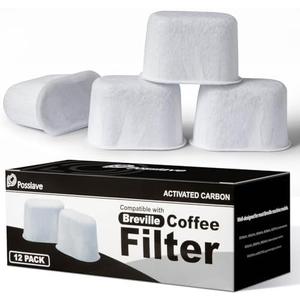 Possiave 11-Pack Charcoal Water Filters Compatible with Breville BWF100 Machines, Breville Espresso Machine Water Filter Replacement