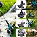 25000 RPM Electric Weed Wacker, 2 Battery, 12 Brushless Cordless 4-in-1 Brush Cutter/Weed Eater/String Trimmer/Grass Trimmer, Electric String Trimmer 2 Batteries and Charger