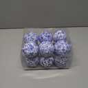 12 Pcs Chinoiserie Blue and White Balls Ornaments for Centerpiece Bowls Farmhouse Basket Tray Vases Decoration Gifts for Easter Basket Fillers Table Setting Spring Party, 2.75inch