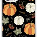 Autumn Fall Leaves Pumpkin Case Compatible with iPhone 13 Pro, Halloween Thanksgiving Phone Cover for Girl Men and Women, Unique Trendy TPU Bumper Phone Case for iPhone 13 Pro