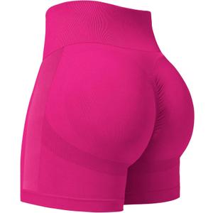Buauty Womens 5" Scrunch Butt Lifting Shorts Workout Gym High Waisted Tummy Control Seamless Booty Yoga Biker Shorts (Pink) Buauty Womens 5" Scrunch Butt Lifting Shorts Workout Gym High Waisted Tummy Control Seamless Booty Yoga Biker Shorts (Pink)