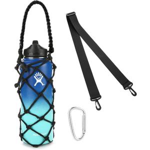 Water Bottle Carrier Strap Wine Cup Holder for Sports Bottle Sling Water Flask 32oz-40oz  