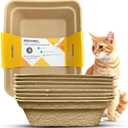 Disposable Litter Boxes (Brown, Large 8-Pack)