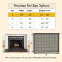 Fireplace Screen Safe Mesh Gate: Child Proof Barrier Guard Living Room Fire Place Cover for Toddler Baby and Pets(29"x38")