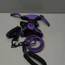 IVY&LANE No Pull Dog Harness for Small Dogs, Dog Vest Harness with Leash, Safety Belt and Storage Strap, Fully Adjustable Harness, 360 Reflective Strip, Soft Handle (Purple, S)