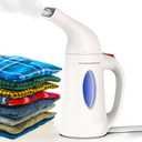 Steamer for Clothes, Handheld Garment Steamer, Portable Clothes Steamer Remove Wrinkle, Ideal for ALL Fabrics, 12 minutes Continuous Steam, One button Design, Easy to Use, mini (White)