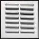 14" X 8" Return Air Filter Grille - Filter Included - Easy Plastic Tabs for Removable Face/Door - HVAC Vent Duct Cover - White [Outer Dimensions: 16 5/8"w X 10 5/8"h]