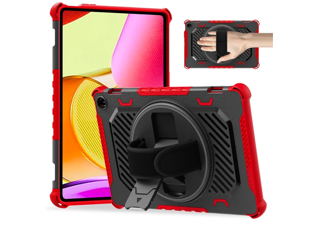 ROISKIN 360 Rotating Kickstand Hand Strap Case for 2023 Release Tablet Flre Max 11 Case 13th Generation for Kids,Also for iPhone Nokia Sony 11in