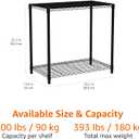 Amazon Basics 2-Shelf Stackable Storage, 13.3" D x 23.2" W x 22.2" H, Black