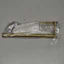 Paper Towel Holder with 2 Hooks-Under Cabinet Paper Towel Holder for Kitchen, Self-Adhesive or Screws, Space Saving Wall Mounted Kitchen Roll Holder, Bathroom, Stainless Steel Brushed Gold