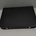 Foldable Laptop Desk, Bed Table for Study & Reading, Portable Mini Picnic Table, Folds in Half with Inner Storage Space (Black-black Edge)