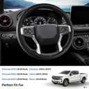 Steering Wheel Cover for Chevy Silverado 1500 2019-Present/ 2500 3500 2020-Present/Blazer 2019-Present (Gasoline Models)/ Suburban Tahoe 2021-2024, Car Steering Wheel Cover Accessories for Chevrolet