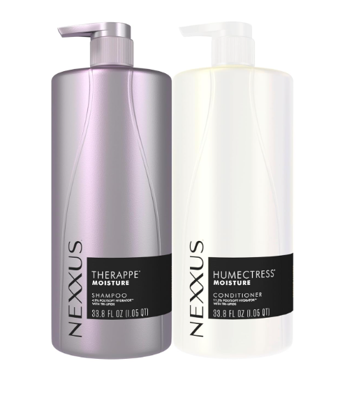 Nexxus Therappe Humectress Shampoo Conditioner 2 Count for Ultimate Moisture for Dry Hair Powered by Polysoft Hydrator Technology with Tri-lipids 33.8 fl oz