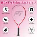 PICKLETECH Kids Tennis Racket for Junior Toddlers Starter Kit 17-25" Tennis Racquet for Girls and Boys with Carry Bag, Lightweight for Beginners, 23 inch