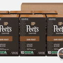 Peet's Coffee House Blend Dark Roast K Cup Pods 60 Count Recyclable Pods Exp 10/29/2026