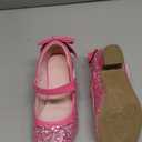 K KomForme Girls Dress Shoes Glitter Mary Jane Pumps with Bow, Low Heel Party Wedding Princess Shoes , 1